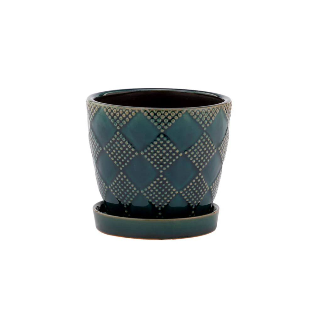 Napco, Emerald Pot W/Saucer - Image 3