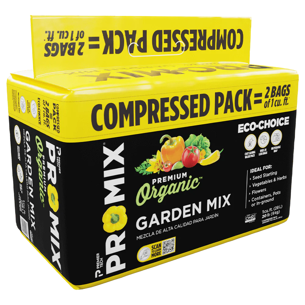 PRO-MIX Organic Garden Mix 2 CF in a 1 CF Compressed Pack