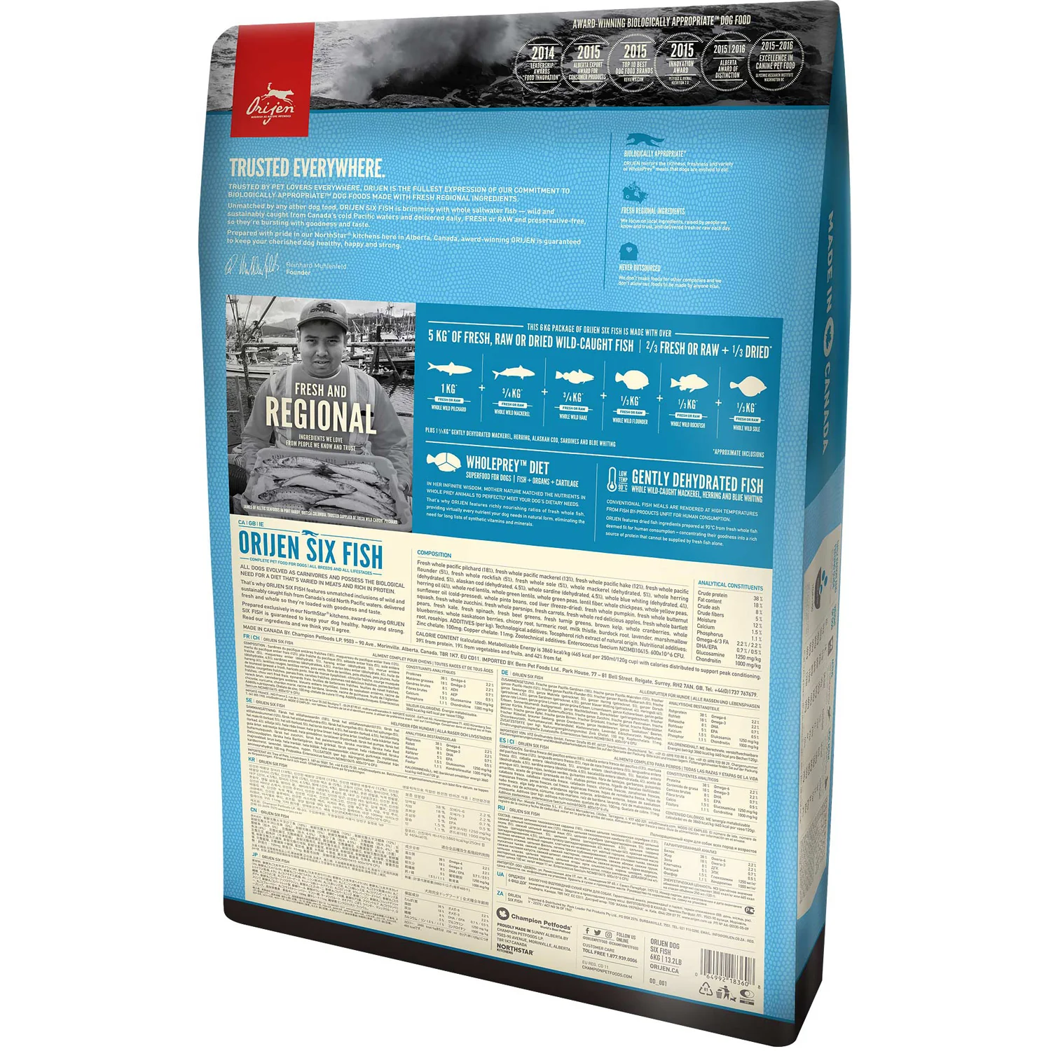 Orijen Six Fish Dog Food, 13 LB - Image 2
