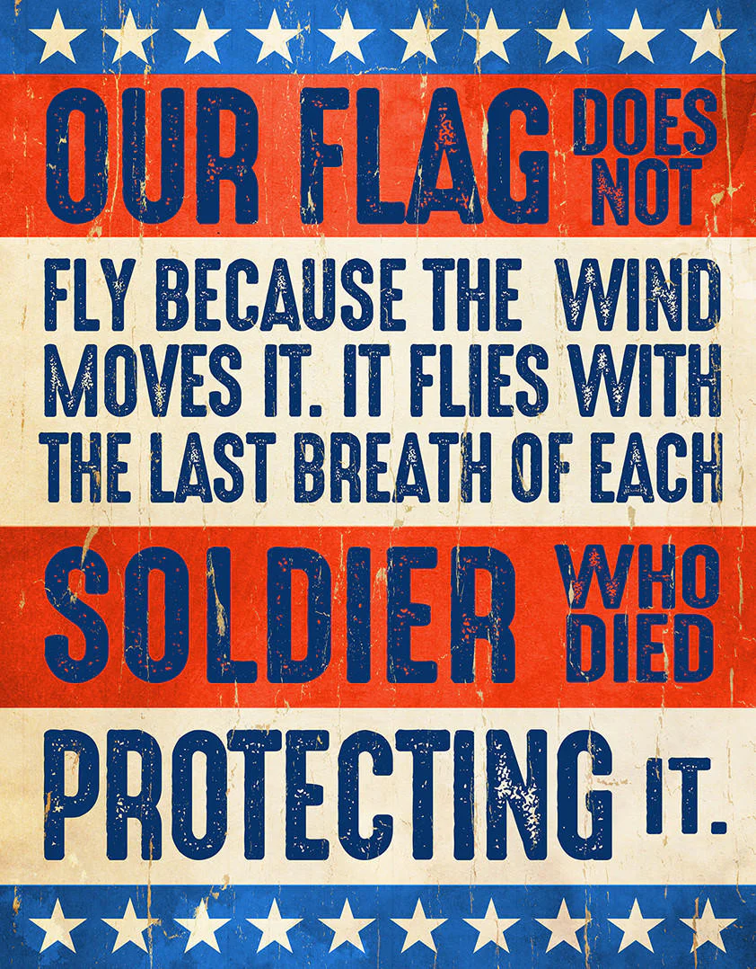 Our Flag - 12.5in x 16in Metal Sign