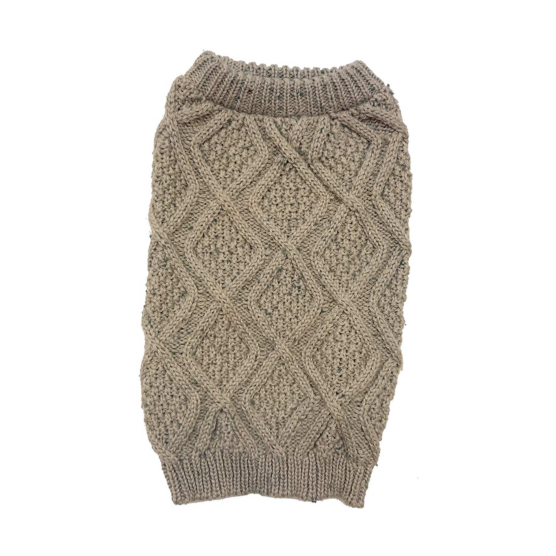 Outdoor Dog Fisherman Sweater, Brown, XS