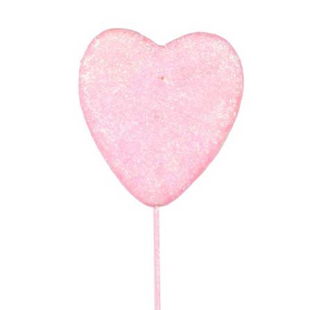 Pink Solid Heart Pick, 80 MM