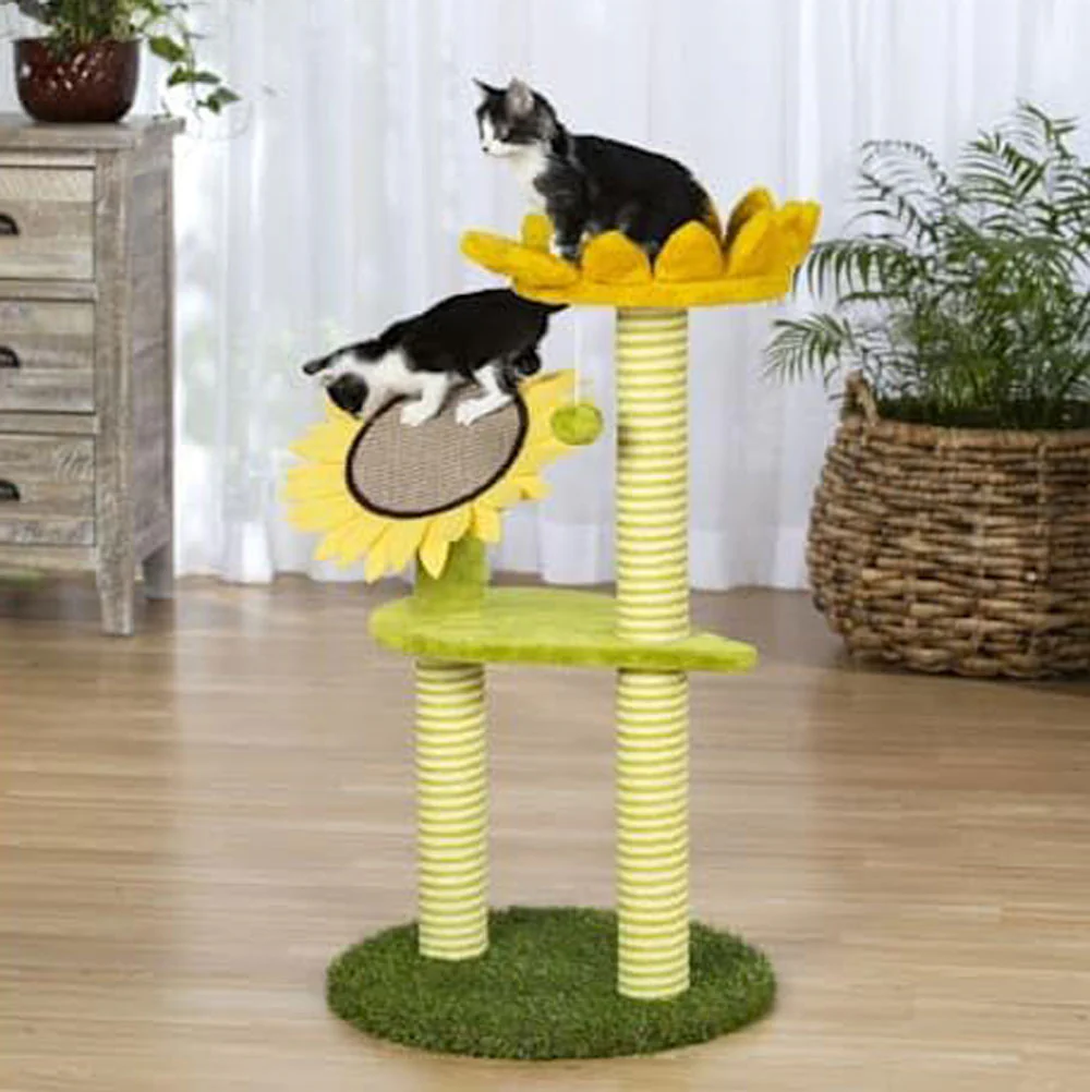 Prevue Pets, Sunflower Playground Cat Scratching Post Tree Activity Center - Image 2