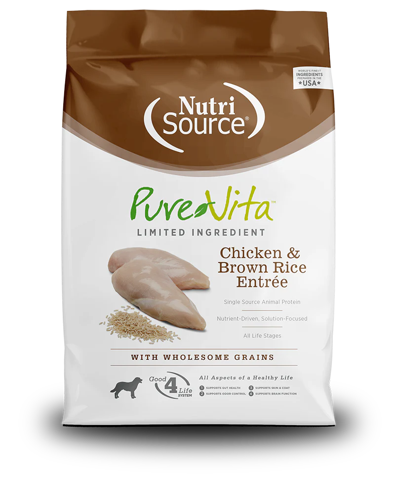 PureVita Chicken & Brown Rice Dog Food, 5 lb