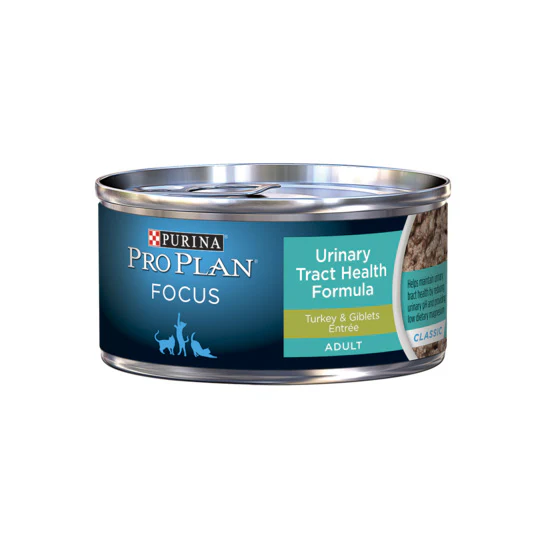 Purina Pro Plan FOCUS Urinary Tract Health Formula, Turkey & Giblet Entrée, Canned Cat Food, 3 oz
