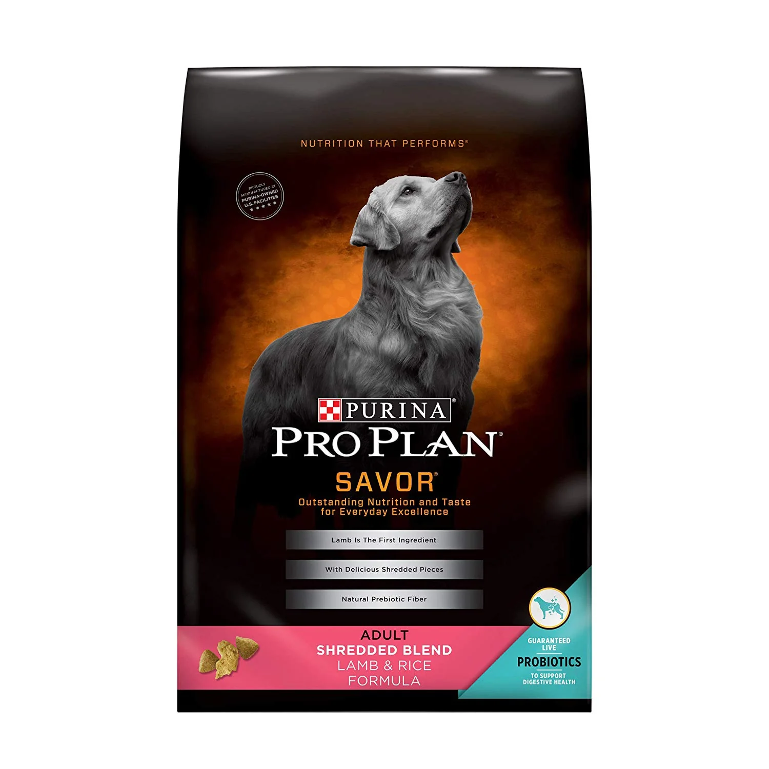 Purina Pro Plan Savor Adult Shredded Blend Lamb & Rice Dog Food, 6 LB