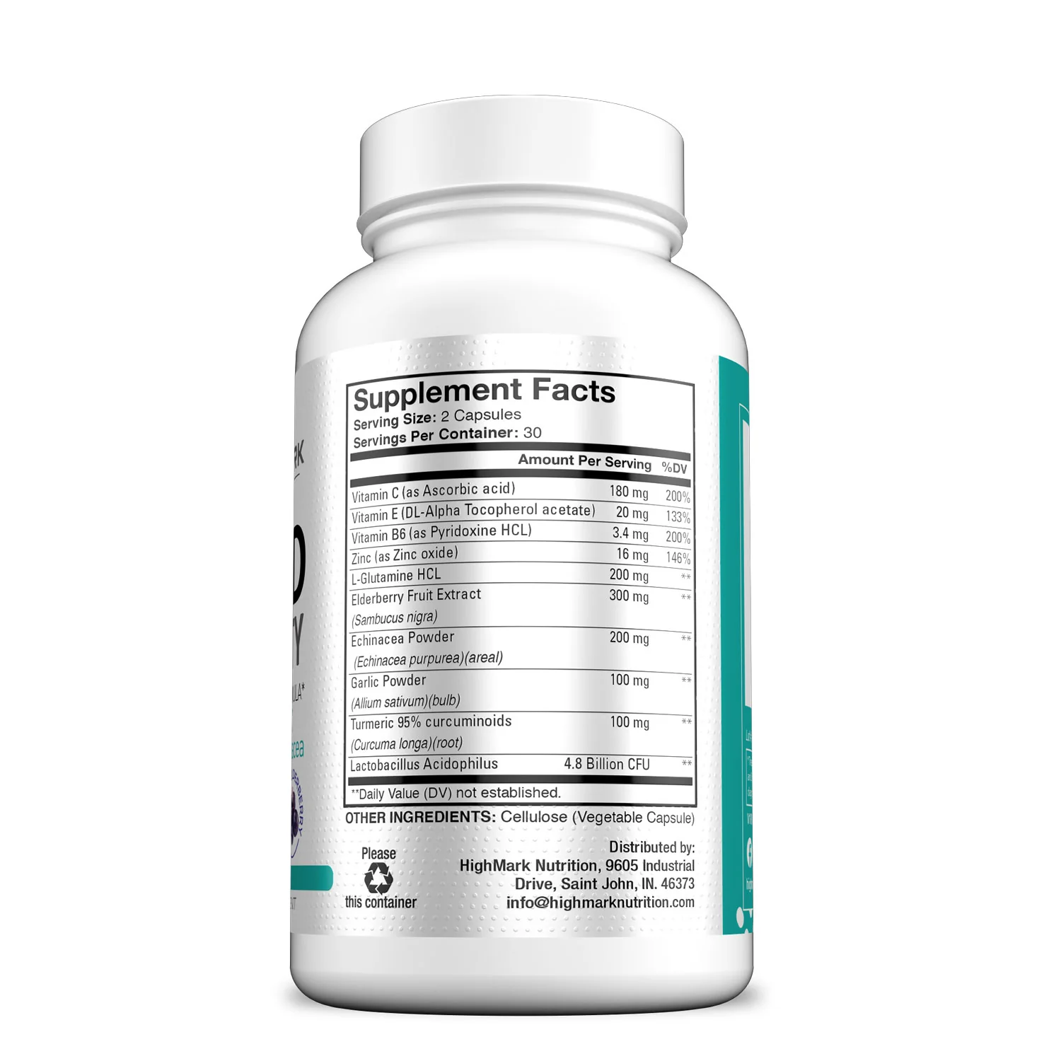 Rapid Immunity Immune Support Formula, with Vitamin C, Zinc & Elderberry - Image 2