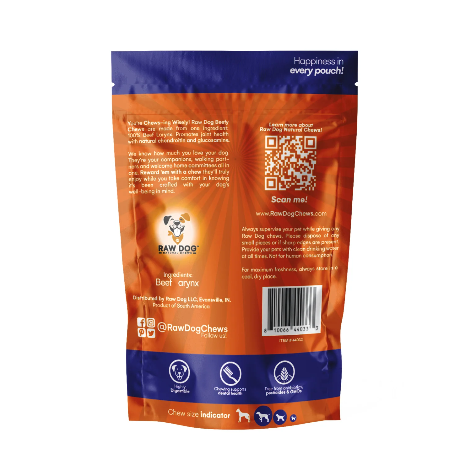 Raw Dog Natural Chews Beefy Chews, 6 oz. Bag - Image 2