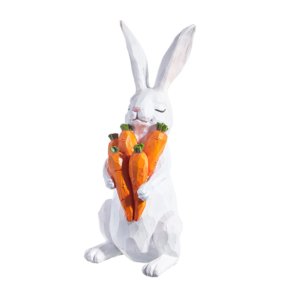 Raz, Bunny Holding Carrot Bundle, 11.5"