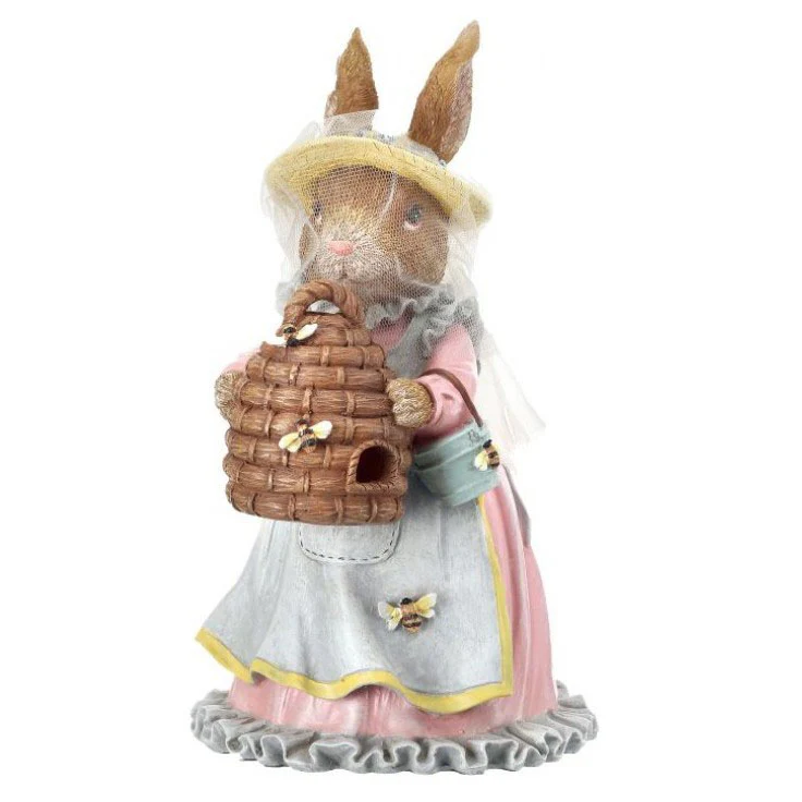 Resin Bunny with Beehive