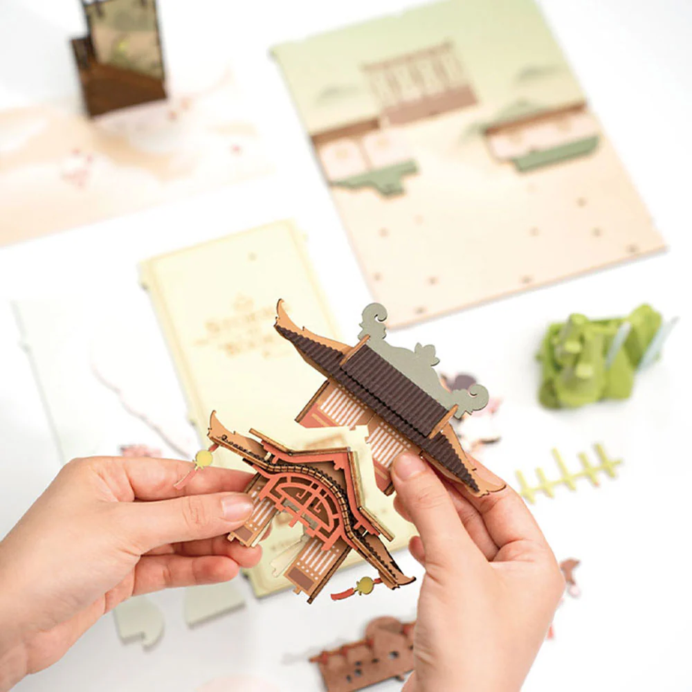 Robotime, Falling Sakura Miniature Book Nook Kit - Image 4