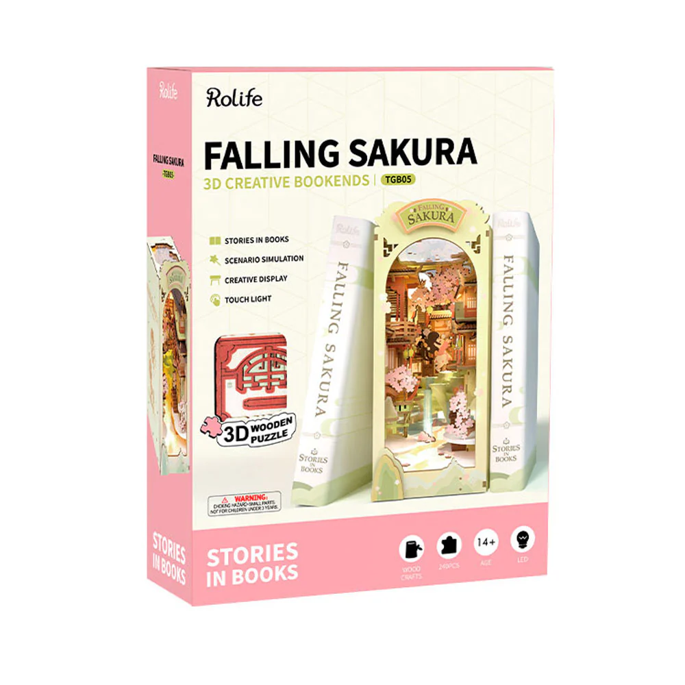 Robotime, Falling Sakura Miniature Book Nook Kit - Image 6
