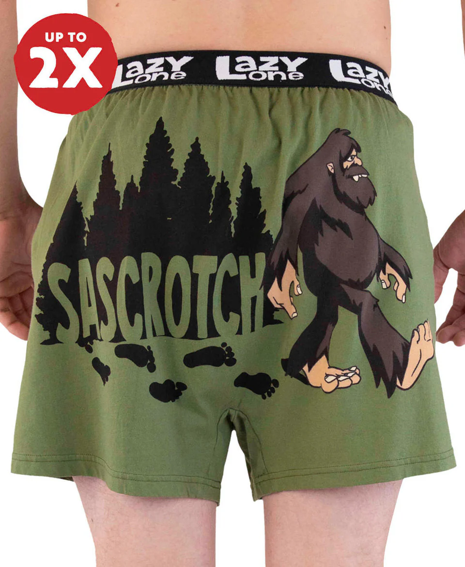Lazy One - Sascrotch Men's Funny Bigfoot Boxer