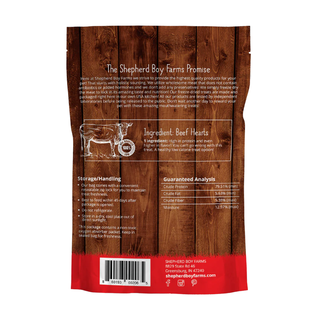 Shepherd Boy Freeze Dried Beef Heart, 3 oz. - Image 2