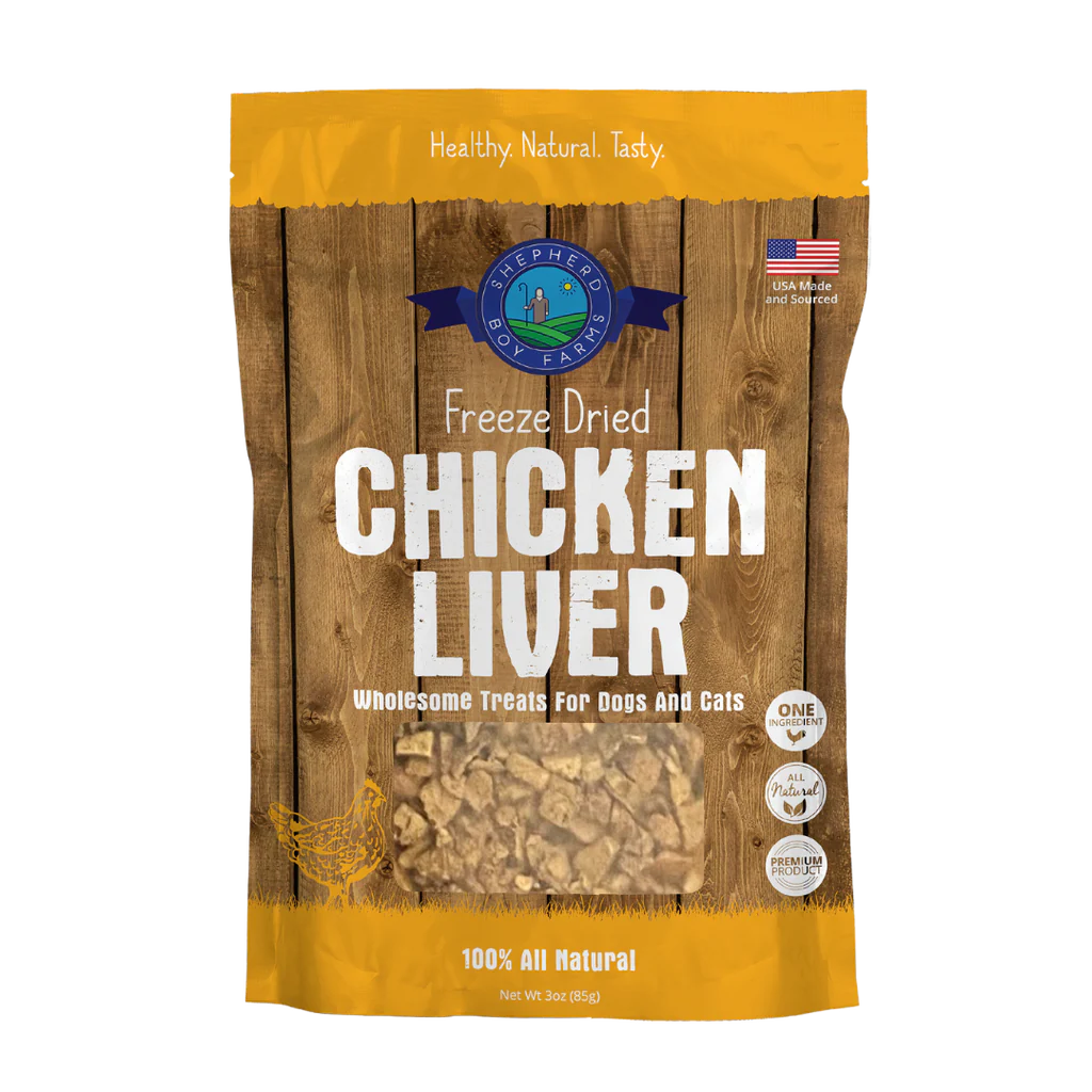 Shepherd Boy Freeze Dried Chicken Liver, 3oz.