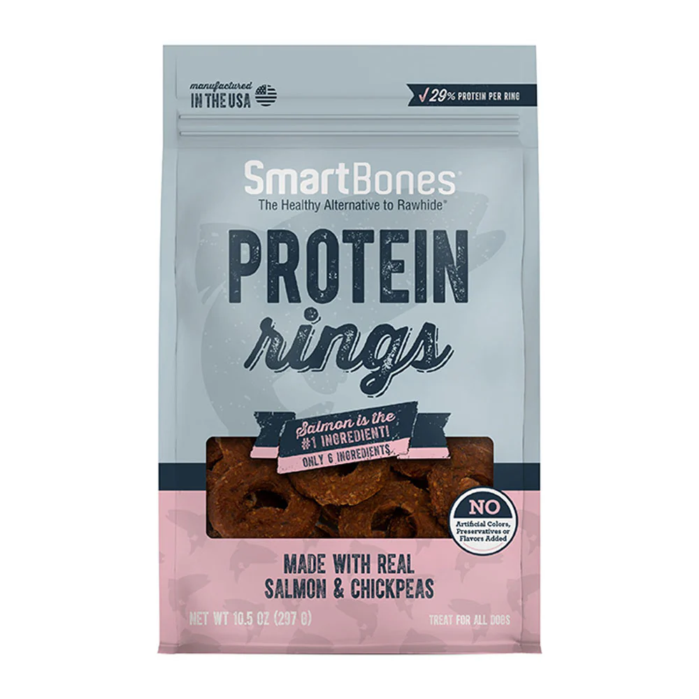 Smartbones, Protein Rings, Salmon & Chickpea, 10.5 oz.