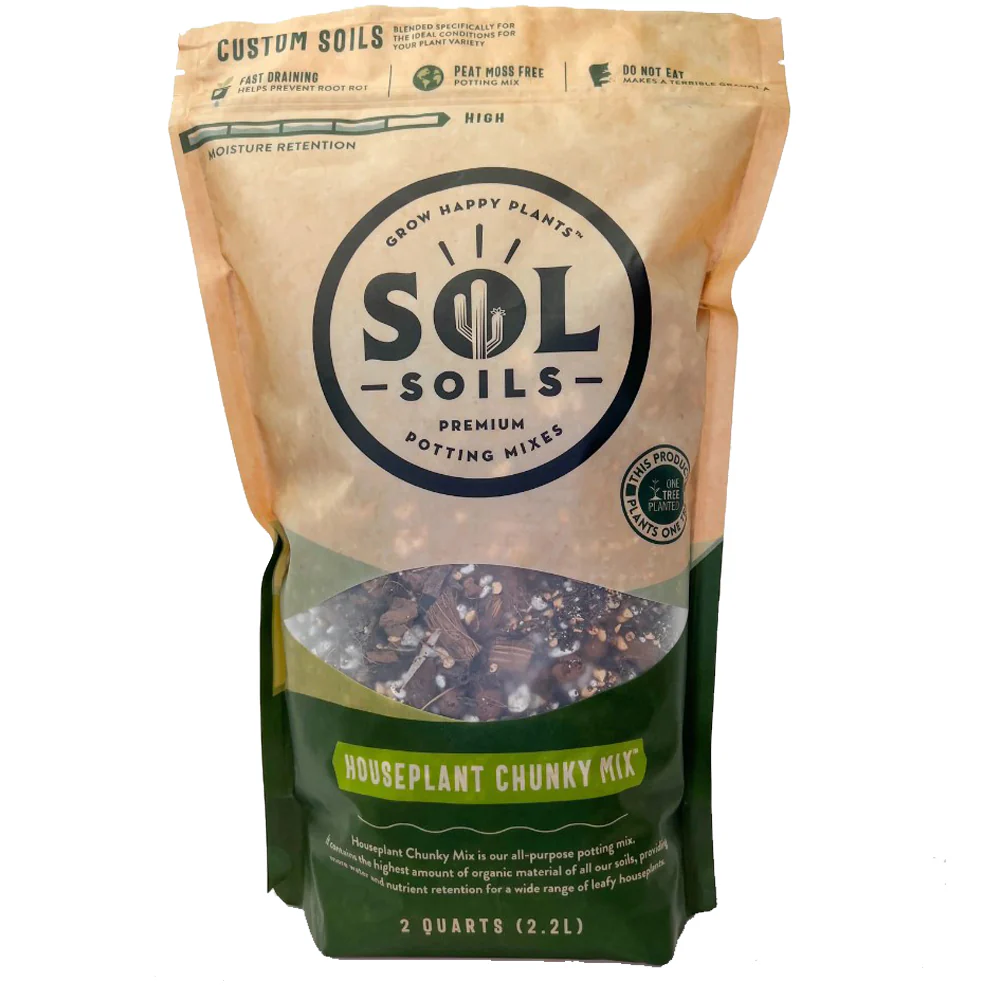 Sol Soils, Houseplant Chunky Mix, 2 Qt