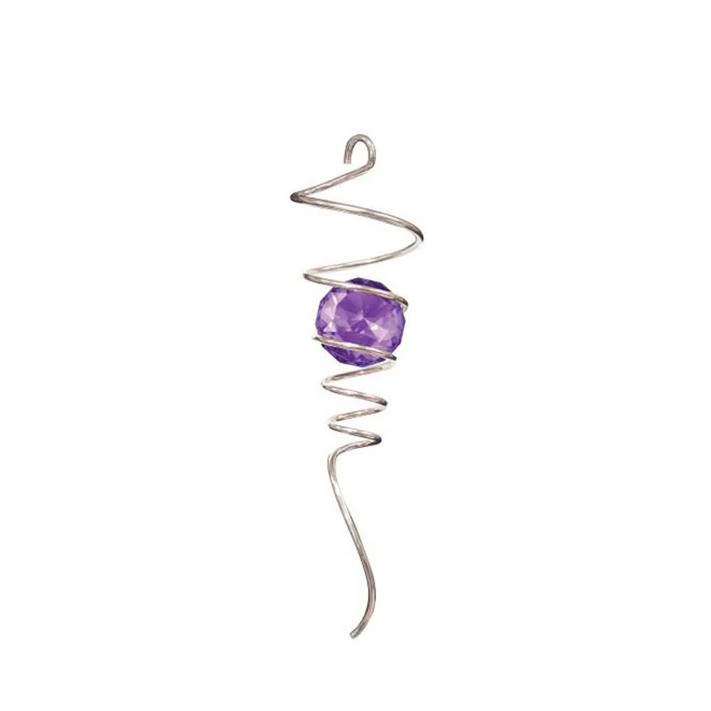 Spinfinity, Purple Silver Tail Spiral, 10"