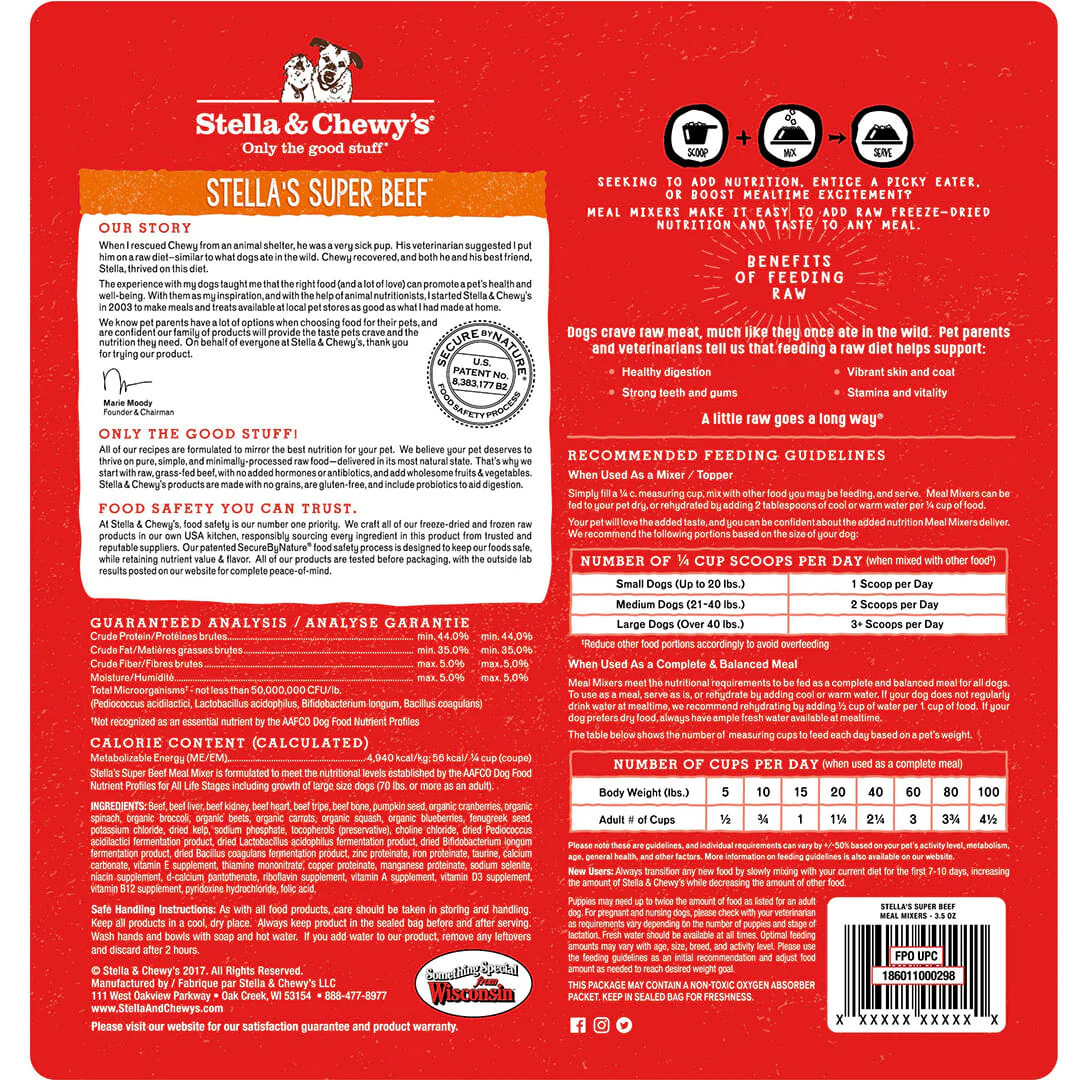 Stella & Chewy's Freeze-Dried Super Beef Meal Mixers, 8 oz. - Image 2