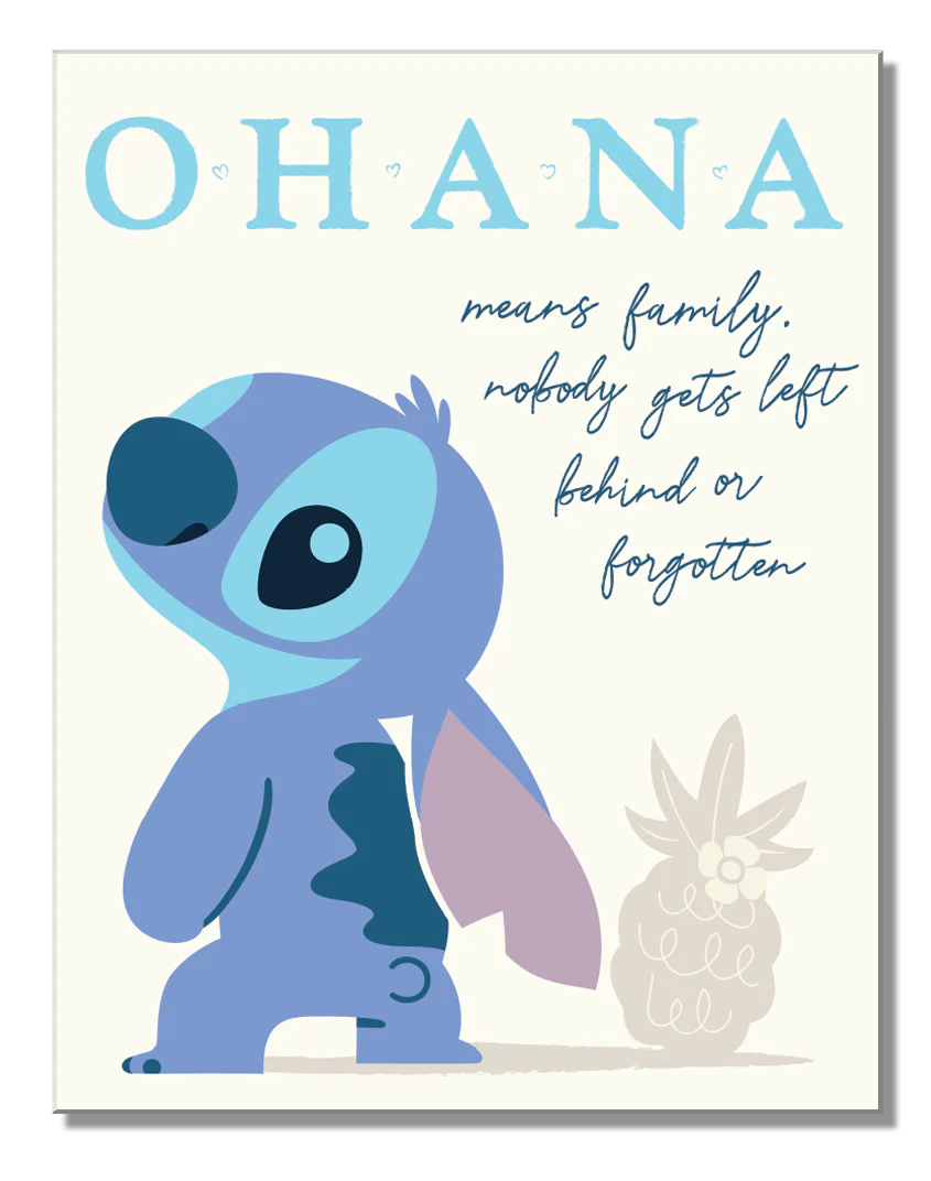 Stitch Ohana - 12.5in x 16in Metal Sign