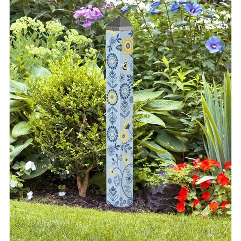Studio M, Sunflower Bee Art Pole, 40" - Image 2
