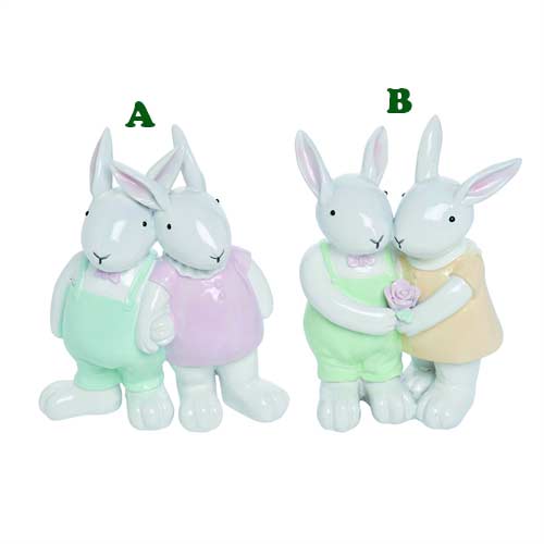 Sweet Bunny Couple Figurine