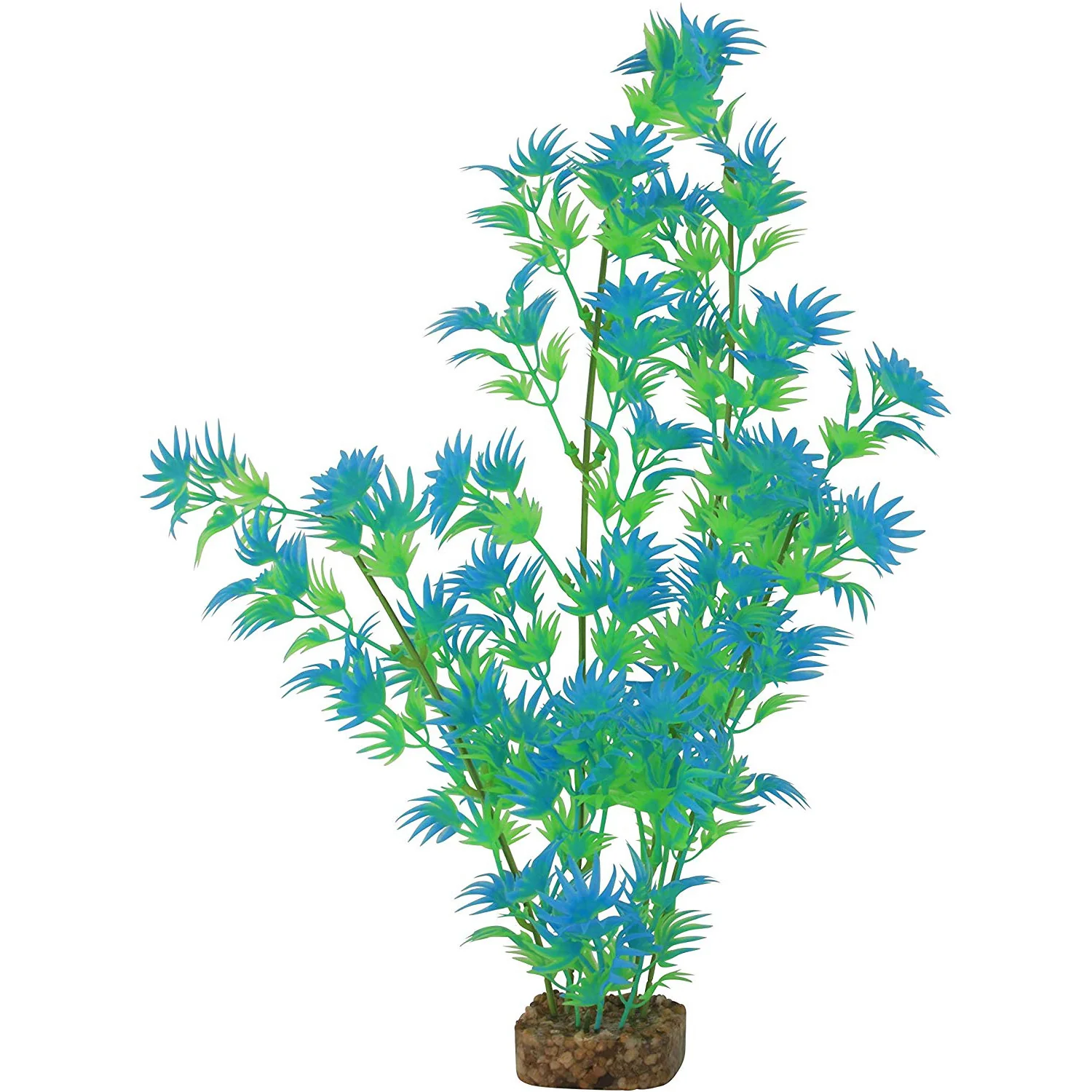 Tetra GloFish Aquarium Plant, Green/Blue, X-Large