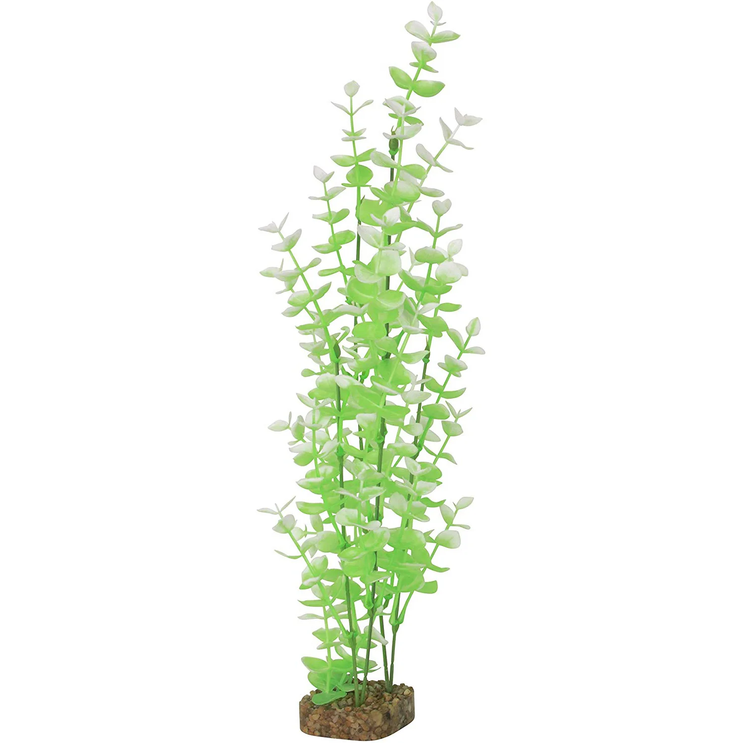 Tetra GloFish Aquarium Plant, Green/White, X-Large