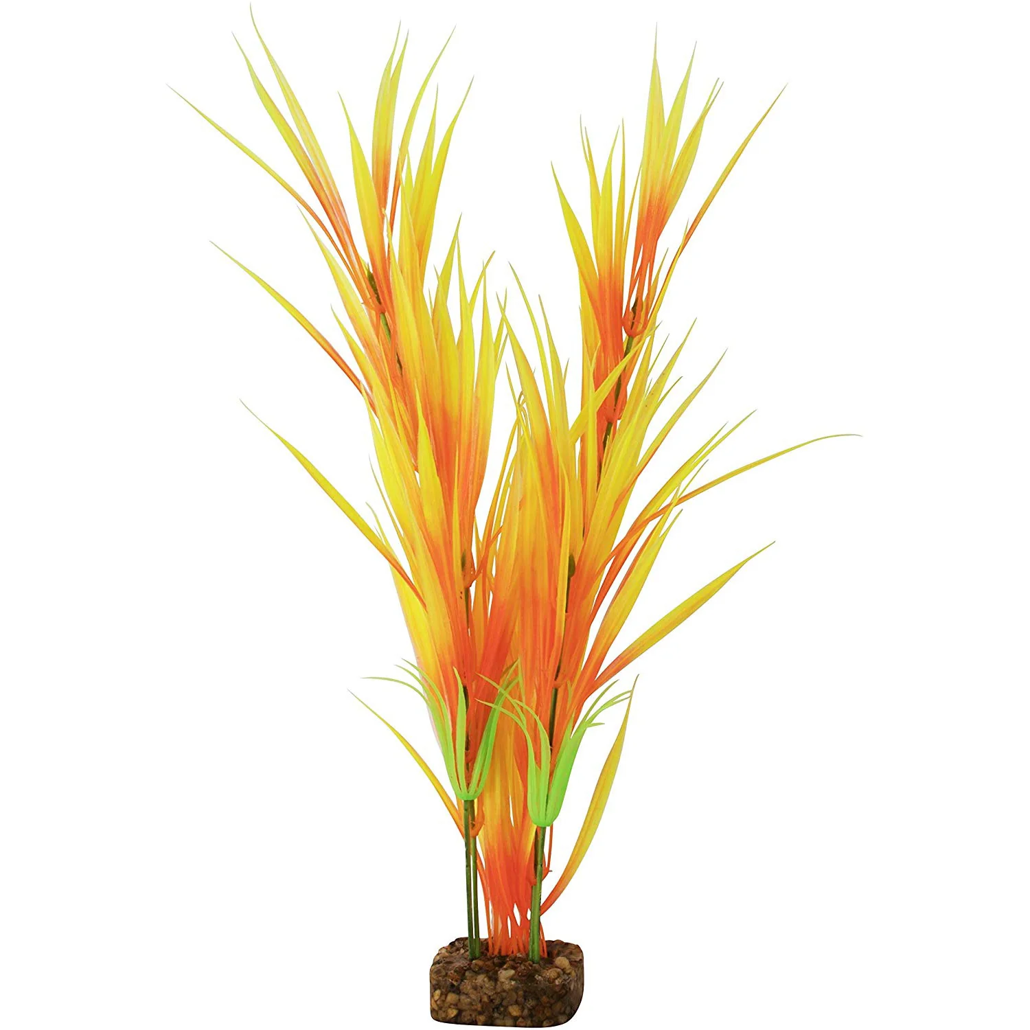 Tetra GloFish Aquarium Plant, Orange/Yellow, Large
