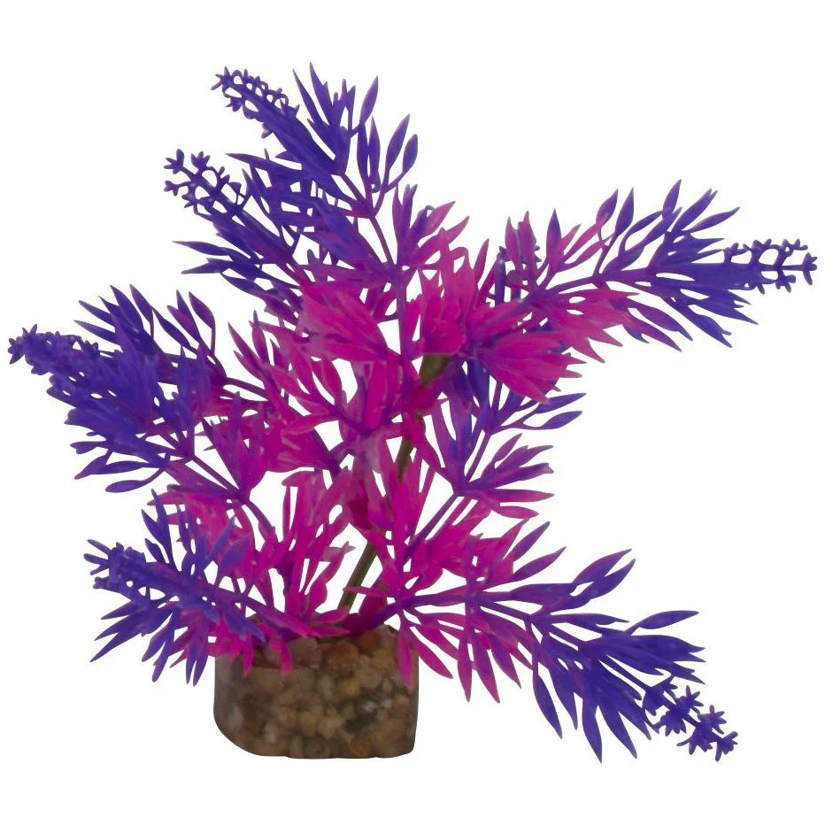 Tetra GloFish Aquarium Plant, Purple/Pink, Small