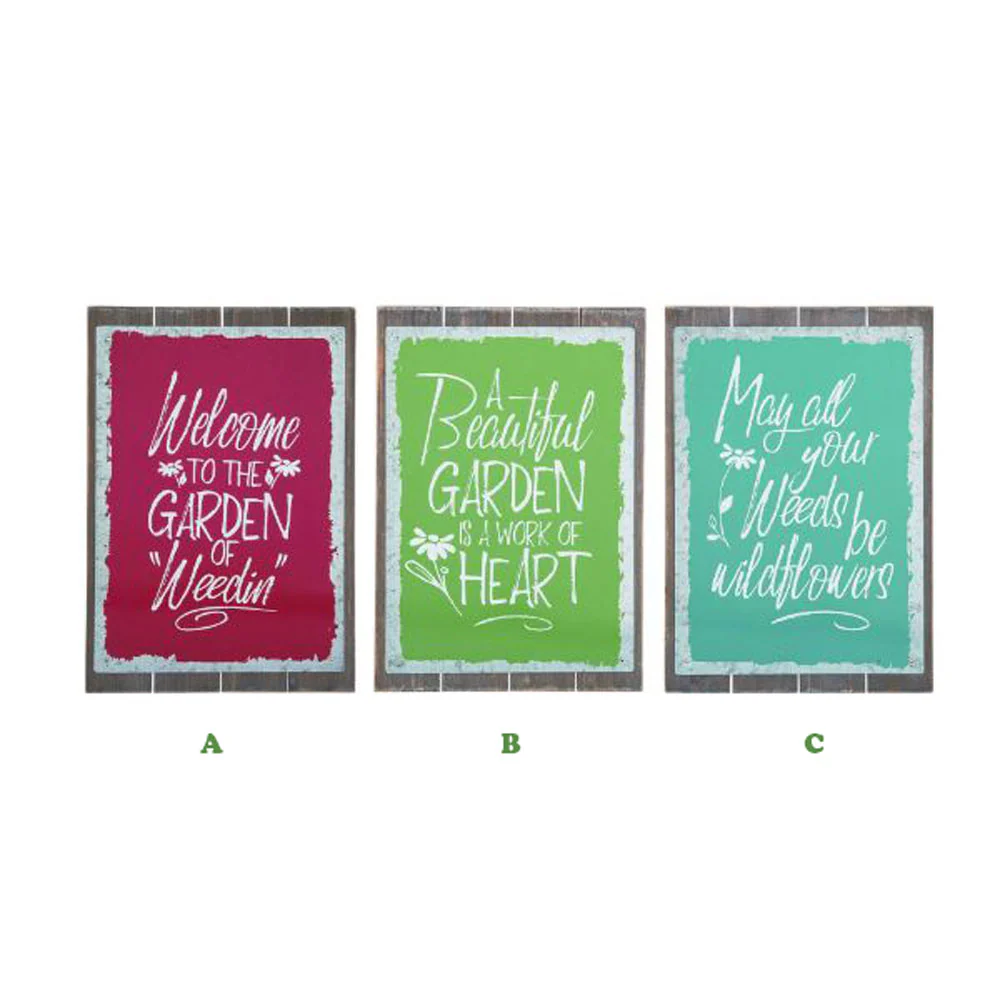 Transpac, Garden Quote Decor, Assorted & Sold Separately