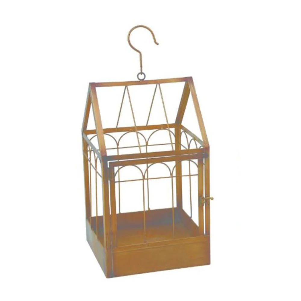 Transpac, Geometric Metal Hanging Bird Feeder, Large