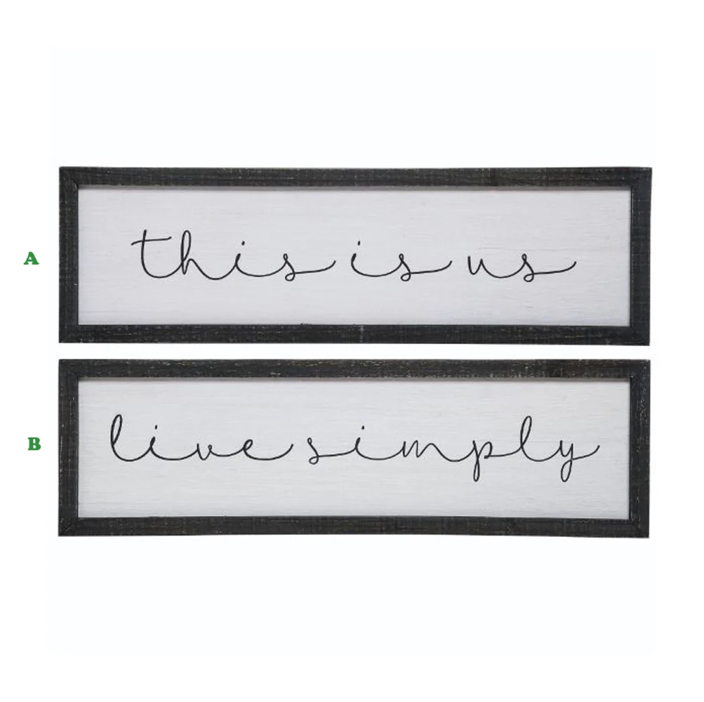 Transpac, Wood Simple Script Decor, Assorted and Sold Separately