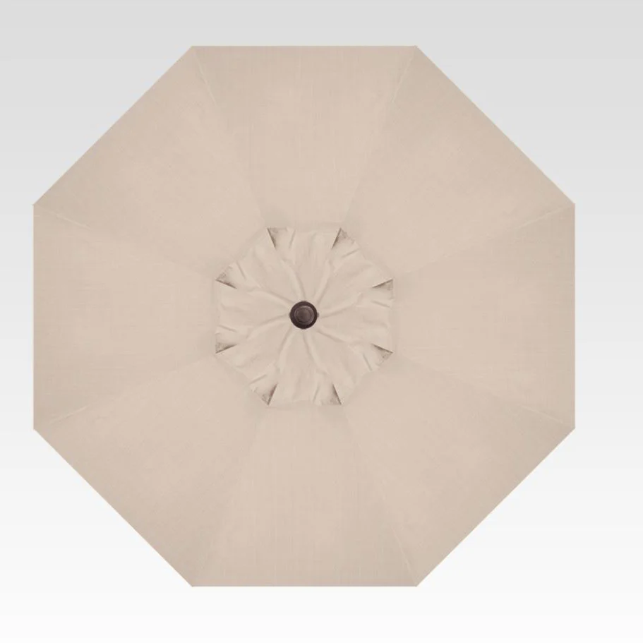 Treasure Garden 11 ft. Auto Tilt Market Umbrella, Bronze Finish, Champagne Color Fabric - Image 2