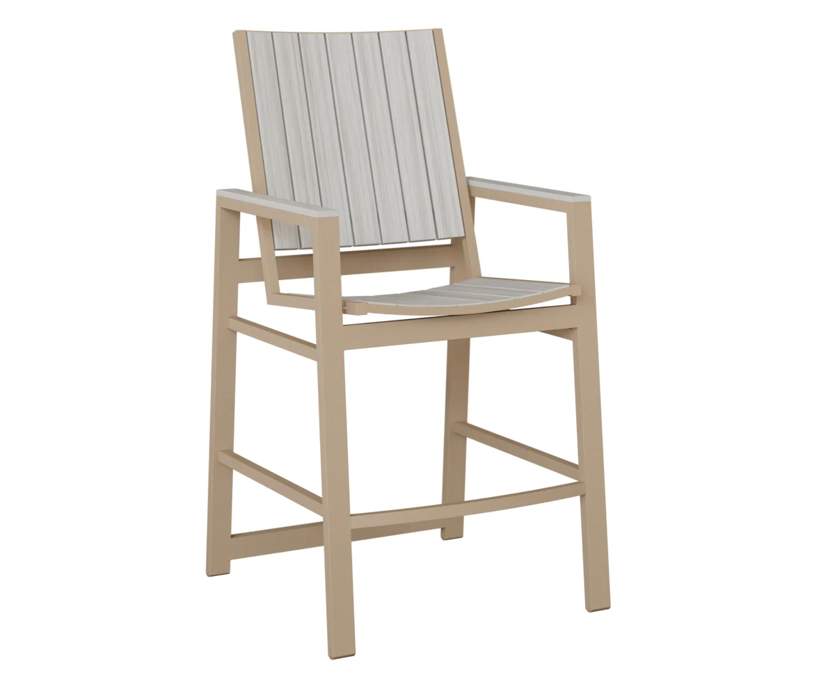 Berlin Gardens, Vida Poly Bar Chair, Seashell on Sahara Sparkle