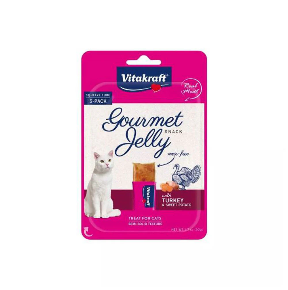 VitaKraft, Gourmet Jelly Cat Treat, Turkey & Sweet Potato, 1.76 OZ.