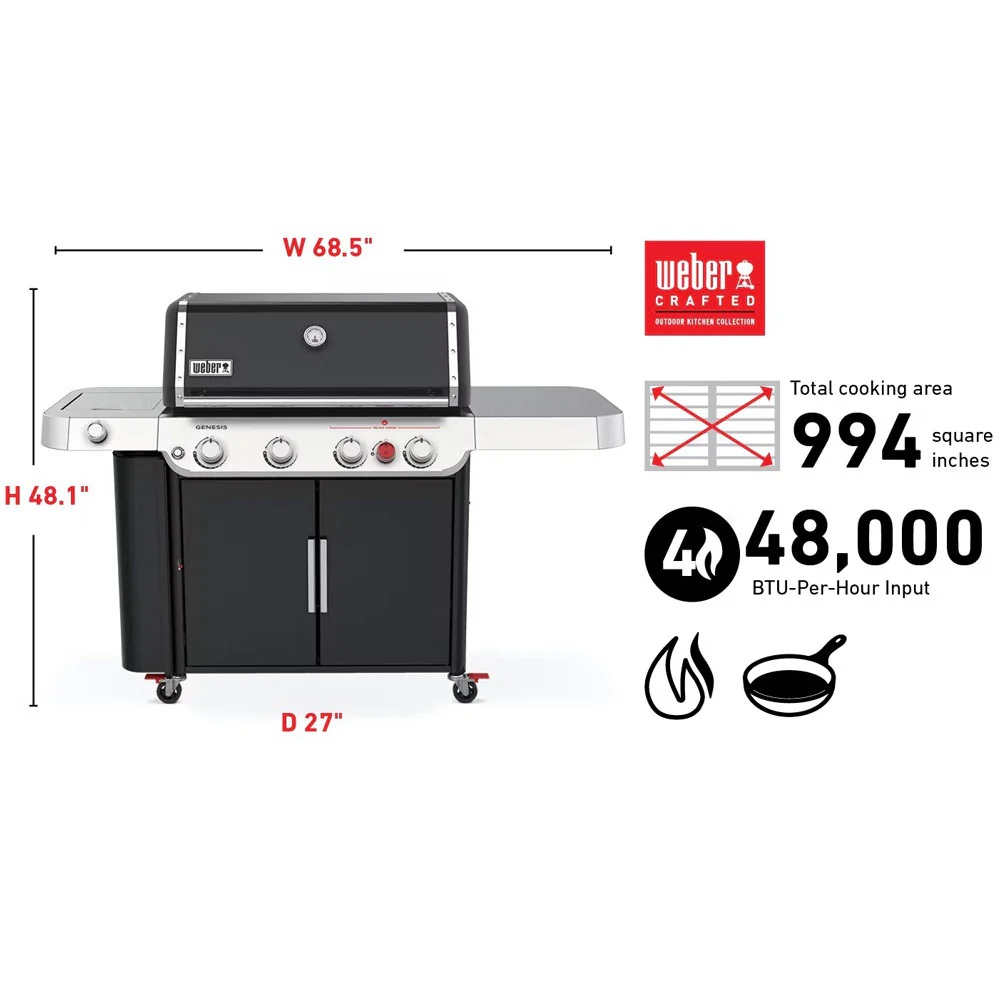 Weber, Genesis E-435 Grill, Black - Image 4