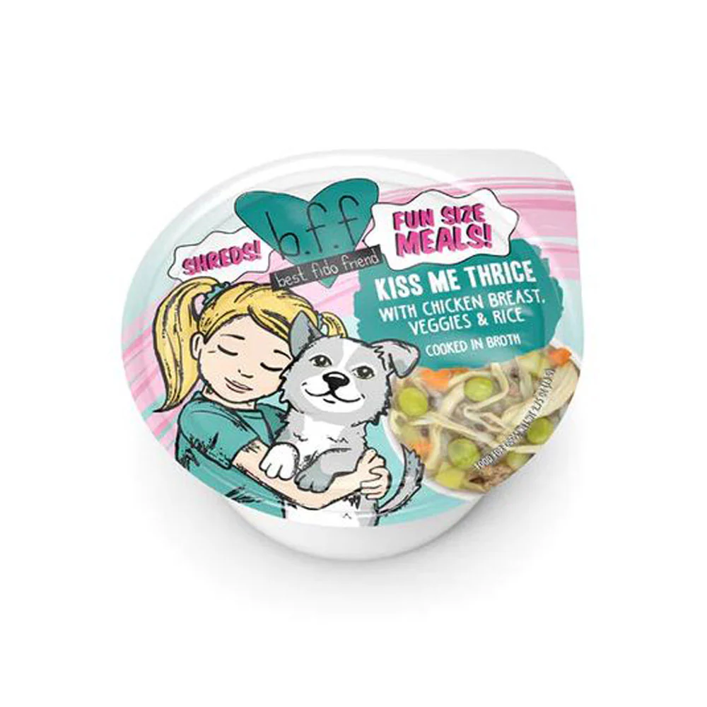 Weruva, BFF Kiss Me Thrice Chicken & Rice Recipe, 2.7 oz.
