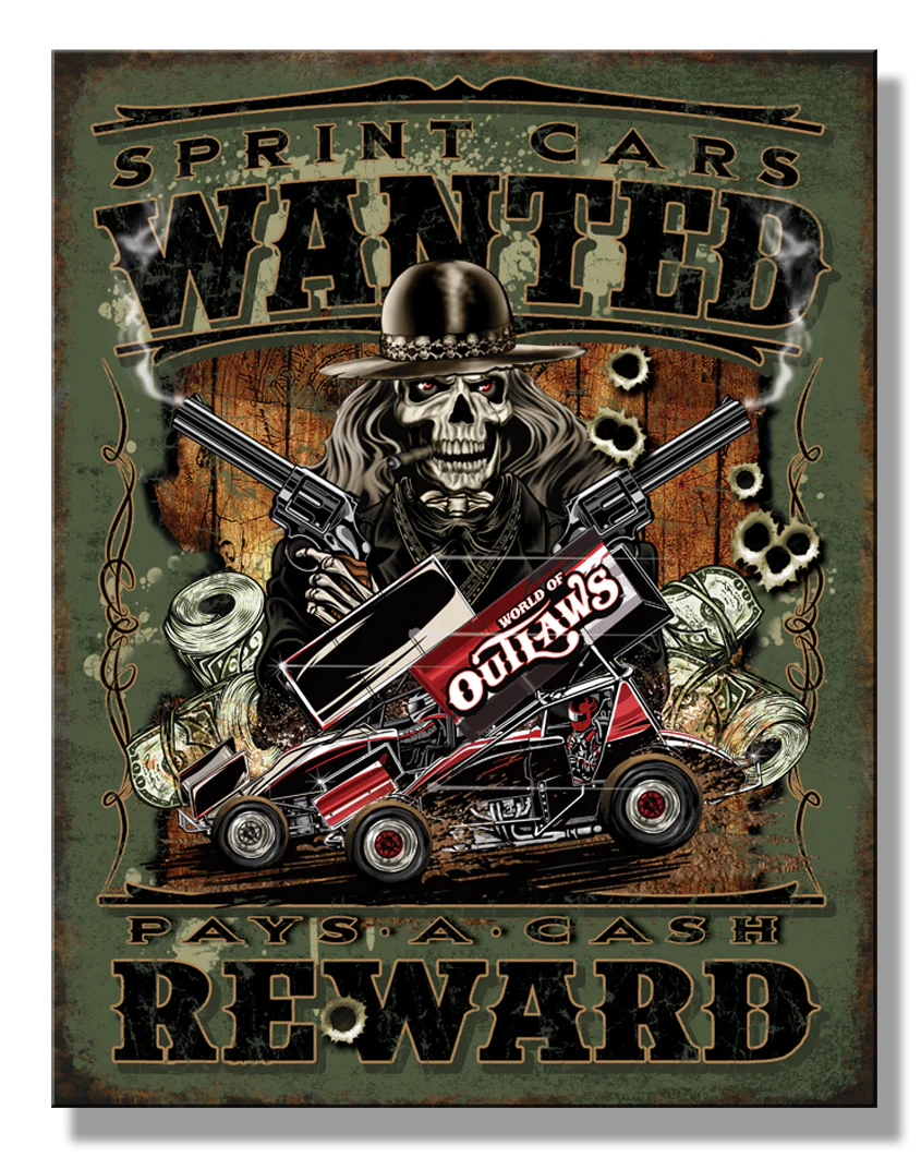 WOO Wanted - 12.5in x 16in Metal Sign