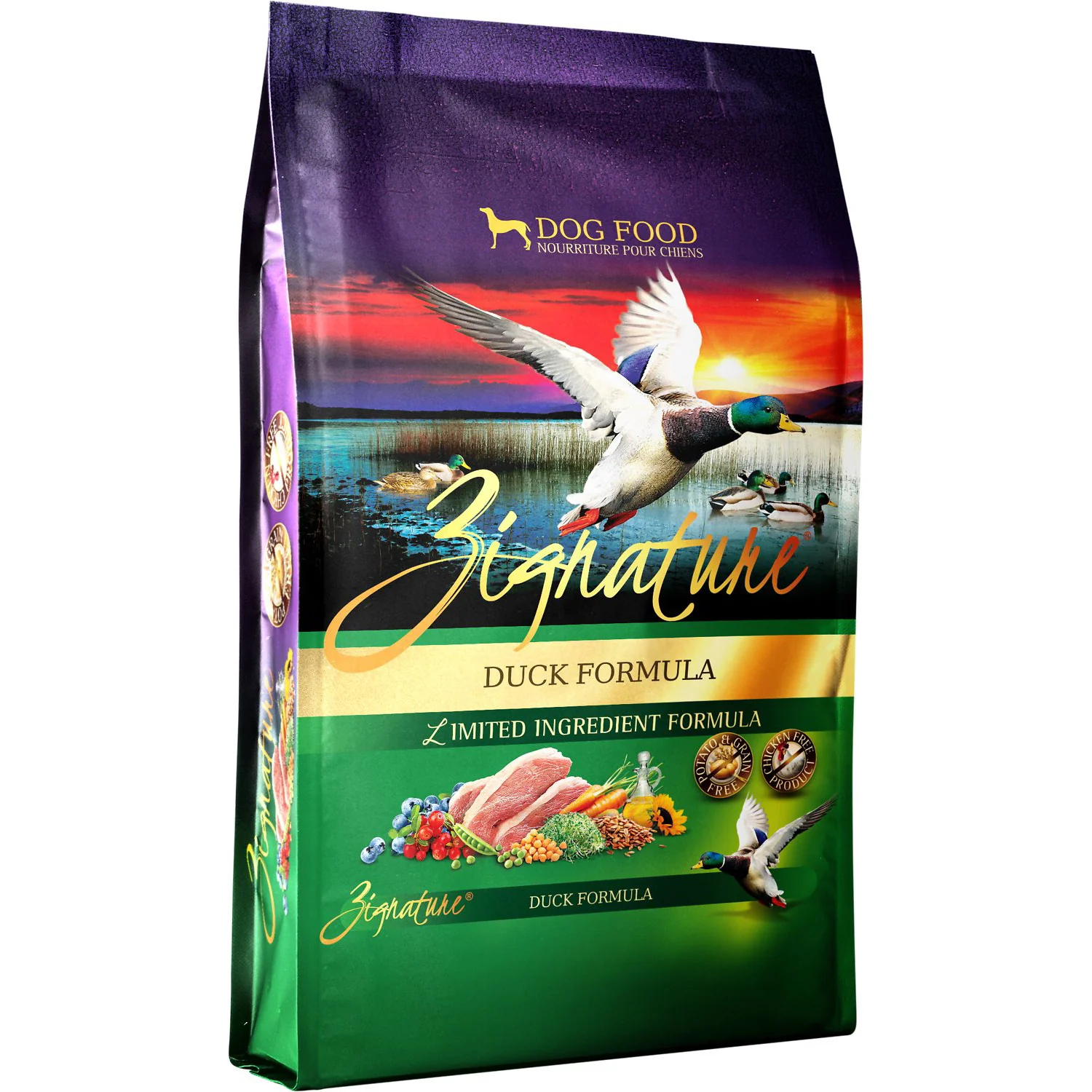 Zignature Duck Formula Dog Food, 4 LB