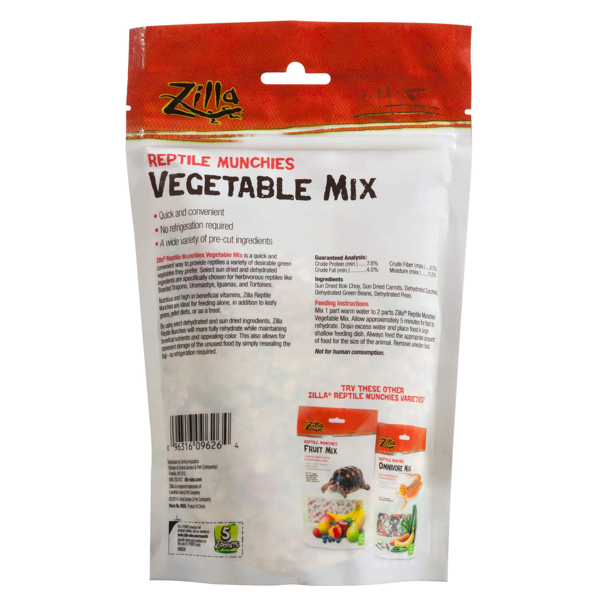 Zilla Reptile Munchies Vegetable Mix, 4 oz. - Image 2